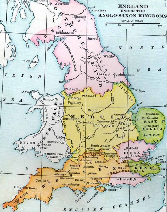 Peterborough History - Anglo-Saxon Map