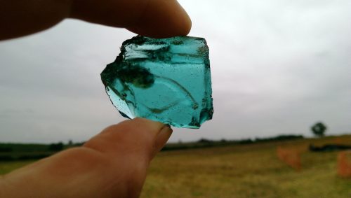 Nassington Excavation Blue Roman Glass