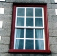 Thick Barred Sash Window