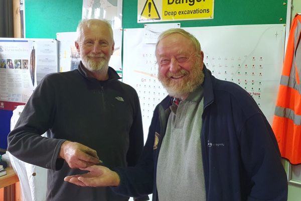 Francis Pryor awarded the Auger Survey badge
